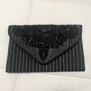 Lulu’s Black Beaded Clutch - LOWEST PRICE